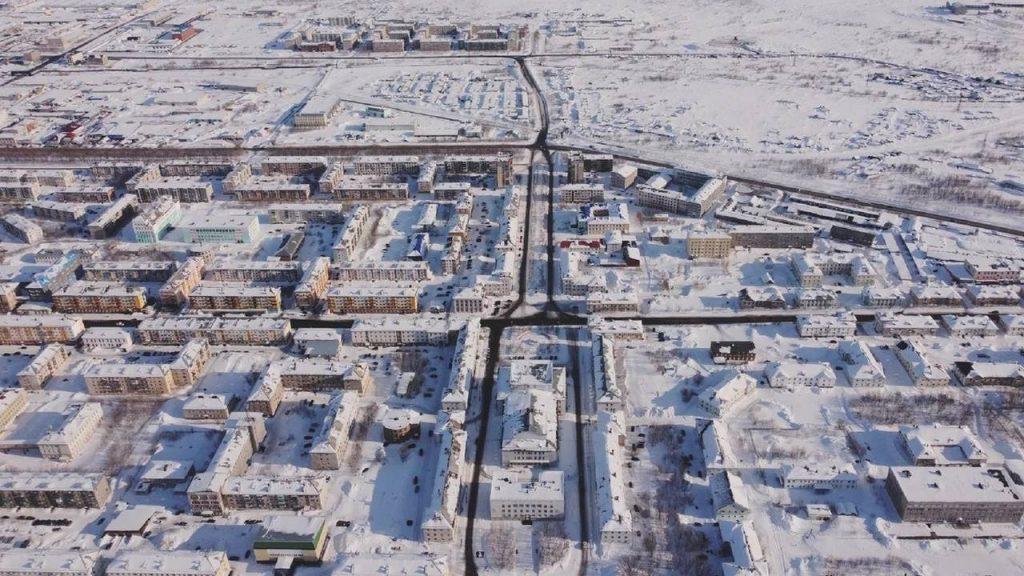 Город Воркута зимой, фото