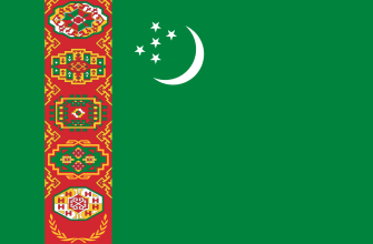 Флаг Туркменистана, фото