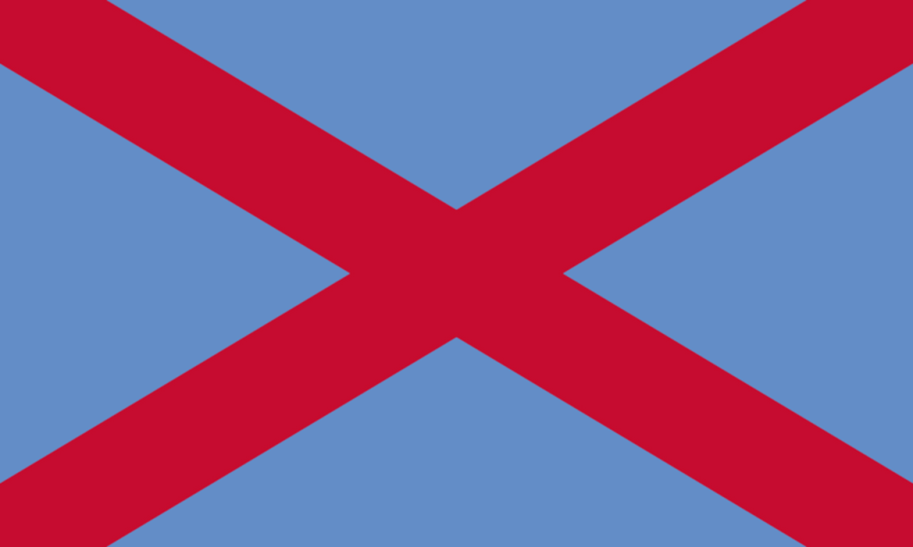 «Синие рубашки» – флаг, похожий на стяг Святого Патрика, фото