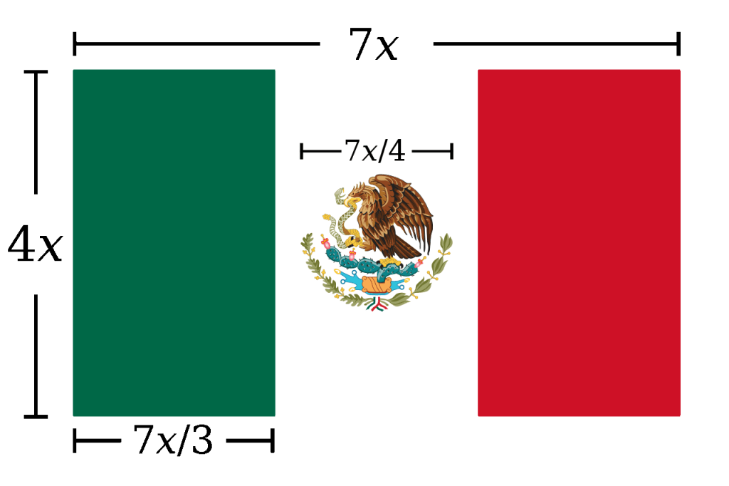 Построение мексиканского флага, фото