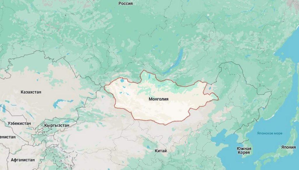 Монголия на карте