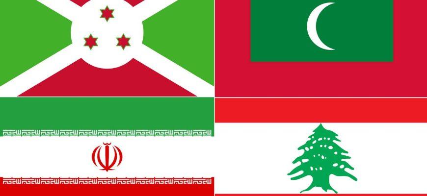 Зелено-бело-красные флаги стран, фото